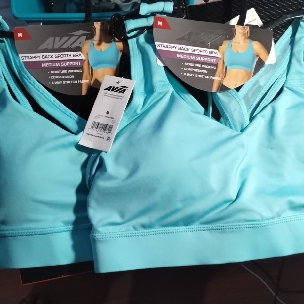 2 Avia Strappy Back Sports Bra Size Med